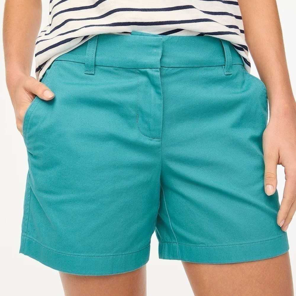 NWT J. Crew Blue Chino Shorts Size 6